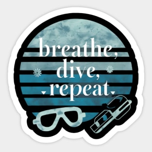 breathe dive repeat Sticker